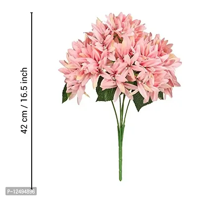 Daissy Raise Artificial Chrysanthemum Flowers Bunch for Vase (42 cm, Multi)-thumb2