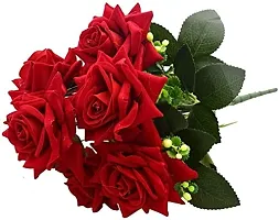 Daissy Raise Artificial Red Rose Flower for Home (Red)-thumb2