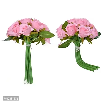Daissy Raise Artificial Rose Flowers Bunches for Vase Fake Flower for Decoration Home and Office-thumb0
