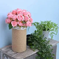 Daissy Raise Artificial Rose Flowers Bunches for Vase Fake Flower for Decoration Home and Office-thumb1