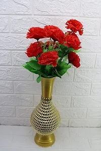 Daissy Raise Artificial Carnation Flower Bunch (Red) - 12 Sticks-thumb3
