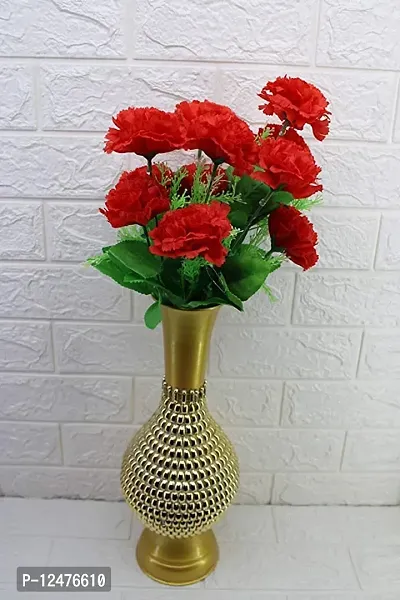 Daissy Raise Artificial Carnation Flower Bunch (Red) - 12 Sticks-thumb4