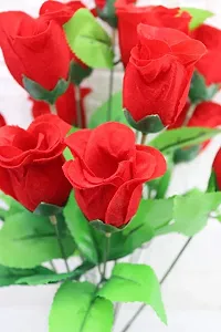Daissy Raise Artificial Rose Flower Bunch (Red, 12 Roses)-thumb3