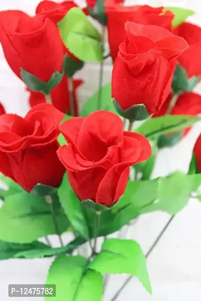 Daissy Raise Artificial Rose Flower Bunch (Red, 12 Roses)-thumb4