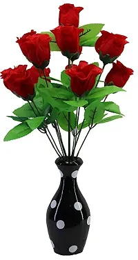 Daissy Raise Artificial Rose Flower Bunch (Red, 12 Roses)-thumb1