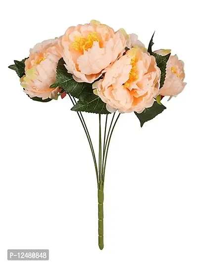 Daissy Raise Artificial Peony Flowers 42 cm, Peach
