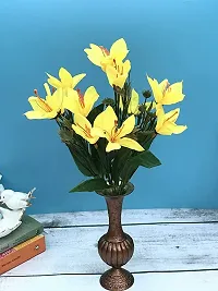 Daissy Raise Artificial Lily Flower Bunch/Bouquet - Natural Fake Flowers for Home Decoration (Without Pot )-thumb3