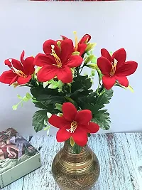 Daissy Raise Artificial Flower Lily Bunch/Bouquet - Natural Fake Flower for Home Decoration-thumb1