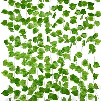 Garden Hub Artificial Hanging Money Plant Garland Leaf Bail/ Creeper/ Vines for Decoration, Home, Office, Festival Theme Decoration (Green, Length 6.5 Feet, Mix Design) (Shaded Green, 4)-thumb3