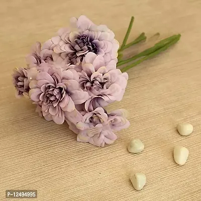 Daissy Raise Artificial Flowers Bunch for Decorative (22 cm, Lavender)