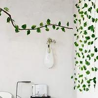 Garden Hub Artificial Hanging Money Plant Garland Leaf Bail/ Creeper/ Vines for Decoration, Home, Office, Festival Theme Decoration (Green, Length 6.5 Feet, Mix Design) (Shaded Green, 4)-thumb1