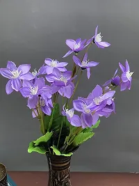 Daissy Raise Artificial Blossom Flower Bunch (Blossom Purple Color) Fake Flowers for Home Decoration (Without Pot )-thumb1