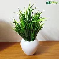 Daissy Raise Bonsai Cute Mini Flower Apple Artificial Plants with Faux Grass for Home, Garden and Office Decor - 18 cm, Green-thumb2