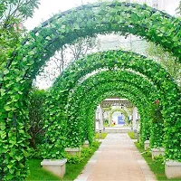 VIMIFORYOU Artificial Money Plants Green Leafs Creepers, Artificial Vines Garlands for Home Decoration, Wall Hanging, Party Decoration, Office Decoration (Pack of 6 Creeper) (6 Feet Each).-thumb3