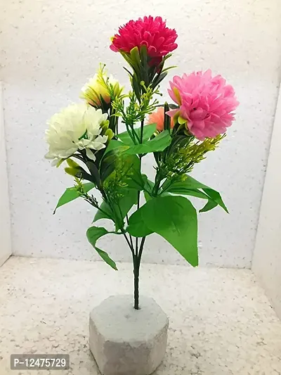 Daissy Raise Plastic Artificial Wild Flower Bunch for Home Balcony Garden Decoration 5 Head Each Bunch? Marriage Decoration? Artificial Flowers? Valentines Day Gift (Multicolor, Pack of-1)-thumb0