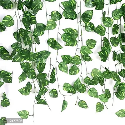 Deehome Artificial Money Plants Hanging Vines Garland (Green, Pack of 6)-thumb5