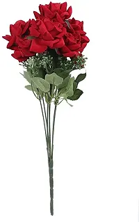 Daissy Raise Artificial Red Rose Flower for Home (Red)-thumb1