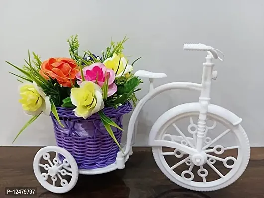 Daissy Raise Cycle Shape Flower (Pack of 1) (Purple Basket)