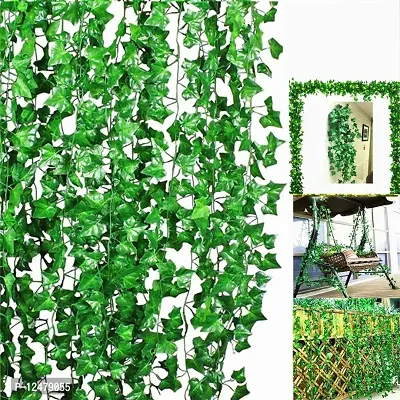VIMIFORYOU Artificial Plants Garlands Ivy Leaves Creepers (Pack of 6) Greenery Hanging Vine Creeper for Home Decor Main Door Wall Door Balcony Office Decoration Photos Party Festival (7.5 Foot).