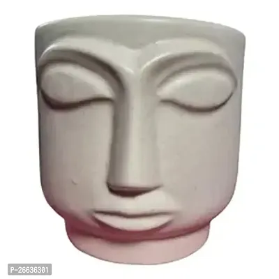 Planter Human Face Shape Small Size Indoor Outdoor Plant Pot Home Office Planter Home Decor Plant Not Included-thumb0