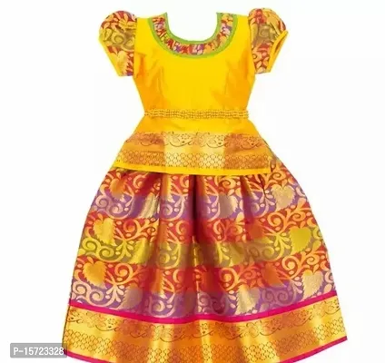 Fabulous Multicoloured Cotton  Two Piece Dress For Girls