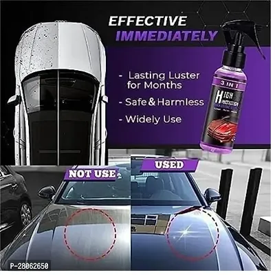 Car Shine 3-in-1 High Protection Car Spray, Car Coating Agent Quick Car Coating Spray, Water-Proof, Fouling Resistance, Anti-Aging, Suitable for Car Polishing (110ml (Pack of 1))-thumb0