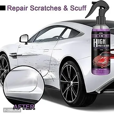 Car Shine 3-in-1 High Protection Car Spray, Car Coating Agent Quick Car Coating Spray, Water-Proof, Fouling Resistance, Anti-Aging, Suitable for Car Polishing (110ml (Pack of 1))-thumb3