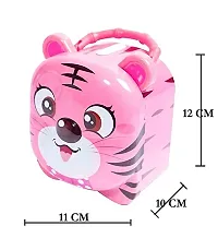 S M World Tiger Coin Box for Kids with Lock and Key Money Bank for Kids Piggy Saving Box for Girls, Boys, Children's Birthday Return Gift(Pink)-thumb3