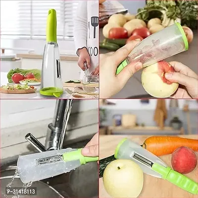 Multifunctional Smart VegetableFruit Peeler with Containers Stainless Steel Blade Smart Peeler for Kitchen Use-thumb0