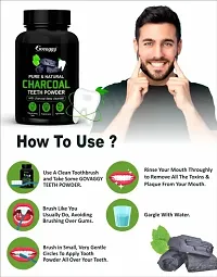 Govaggy CHARCOLTeeth Whitening Powder | Enamel Safe  Effective Teeth Whitener Solution| Stain Removal and Triple Mint Formula For Long Lasting Freshness For All Teeth Types-thumb2