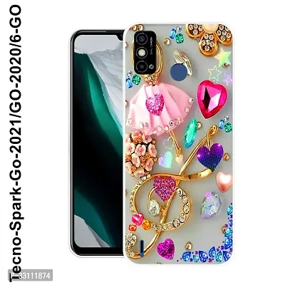 Stylish Multicolored Silicone Printed Back Case Cover For Tecno Spark Go 2021