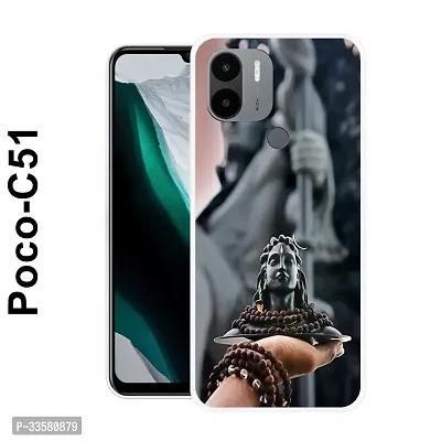 Stylish Silicon Back Cover for Poco C51-thumb0