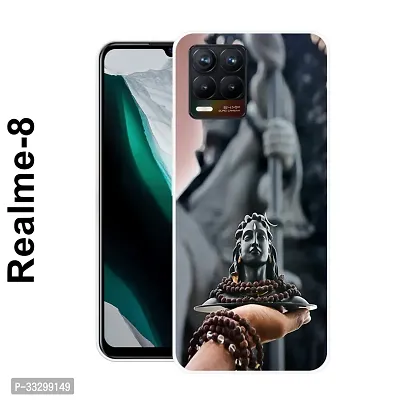 Stylish Silicon Printed Back Case Cover for REALME 8-thumb0