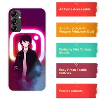 Stylish Silicon Printed Back Case Cover for Samsung A14 5G-thumb3