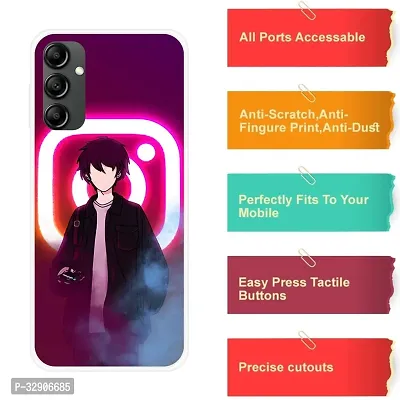 Stylish Silicon Printed Back Case Cover for Samsung A14 5G-thumb4