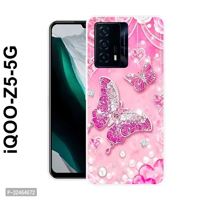 Stylish Multicoloured Silicone Printed Back Case Cover for IQOO Z5 5G-thumb0