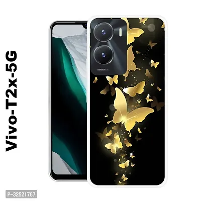 Stylish Silicone Printed Mobile Back Case Cover For VIVO T2X 5G-thumb0