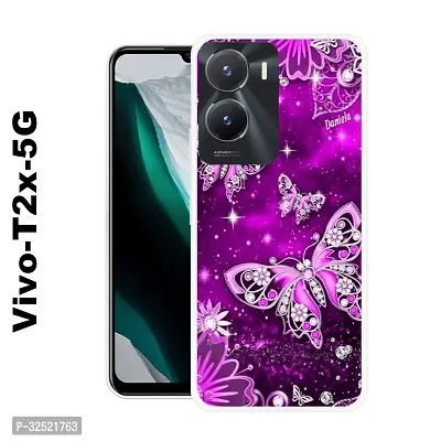 Stylish Silicone Printed Mobile Back Case Cover For VIVO T2X 5G-thumb0