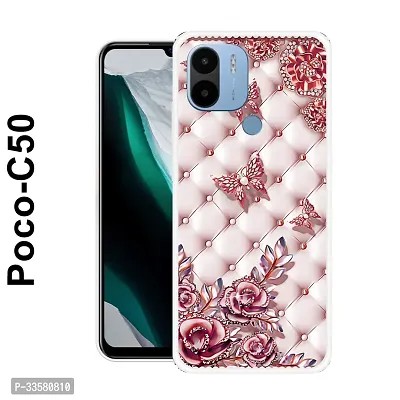 Stylish Silicon Back Cover for Poco C50-thumb0