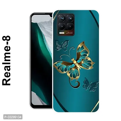 Stylish Silicon Printed Back Case Cover for REALME 8-thumb0