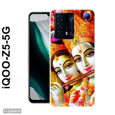 Stylish Multicoloured Silicone Printed Back Case Cover for IQOO Z5 5G