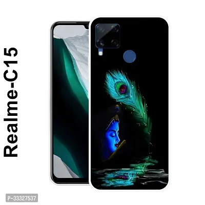 Stylish Silicon Printed Back Case Cover for Realme C15