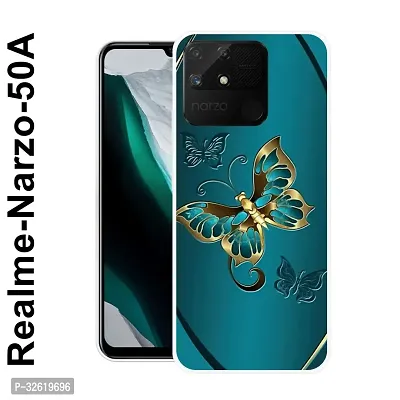 Stylish Silicon Printed Back Case Cover for Realme Narzo 50A