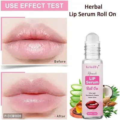 Natural Lip Care Lip Serum Roll On For Hydrated, Soft  Visibly Plump Lip 10ML-thumb0