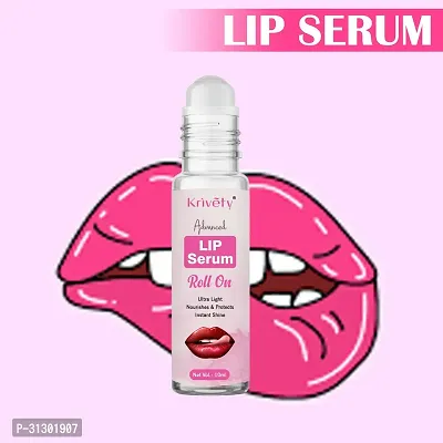 Natural Lip Care Lip Serum Roll On For Hydrated, Soft  Visibly Plump Lip 10ML-thumb0