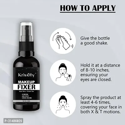 Long Stay Non Sticky Makeup Fixer, Setting Spray for Face Makeup with Aloevera and Green Tea 50 ml-thumb2