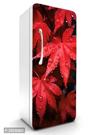 ADV WALL INDIA Waterproof Floral Single Door Fridge Sticker//self-Adhesive Stickers//fridge door sticker//trendy Floral for fridge Vinyl Sticker (Size: 120 x 61cm)-thumb0