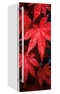 ADV WALL INDIA Waterproof Floral Single Door Fridge Sticker//self-Adhesive Stickers//fridge door sticker//trendy Floral for fridge Vinyl Sticker (Size: 120 x 61cm)-thumb1