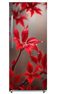 ADV WALL INDIA Waterproof Floral Single Door Fridge Sticker//self-Adhesive Stickers//fridge door sticker//trendy Floral for fridge Vinyl Sticker (Size: 120 x 61cm)-thumb1