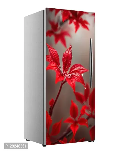 ADV WALL INDIA Waterproof Floral Single Door Fridge Sticker//self-Adhesive Stickers//fridge door sticker//trendy Floral for fridge Vinyl Sticker (Size: 120 x 61cm)-thumb3